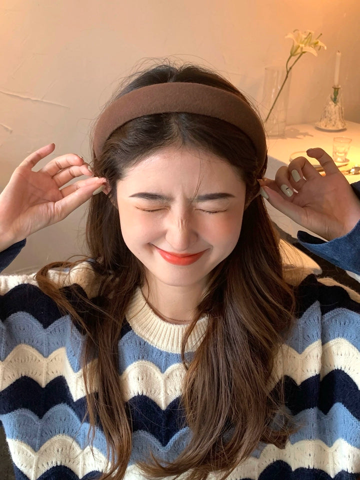 Sponge High Skull Top Face Washing Wide Edge Fashion Hair Band