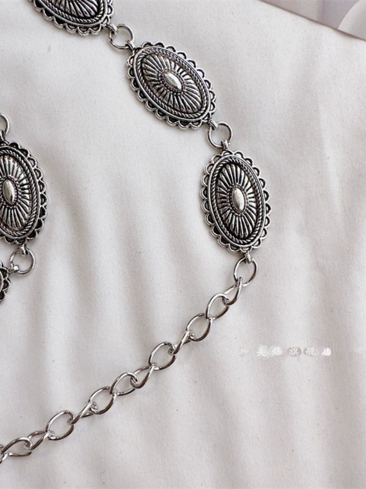 Silver Stylish Vintage Accessories Summer Waist Chain