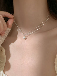 Accessible Luxury S925 Women's Niche Style Sweet Cool Pearl Necklace