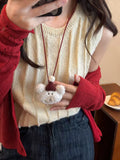South Korea Concave Shape Cute Long Sweater Chain Cartoon