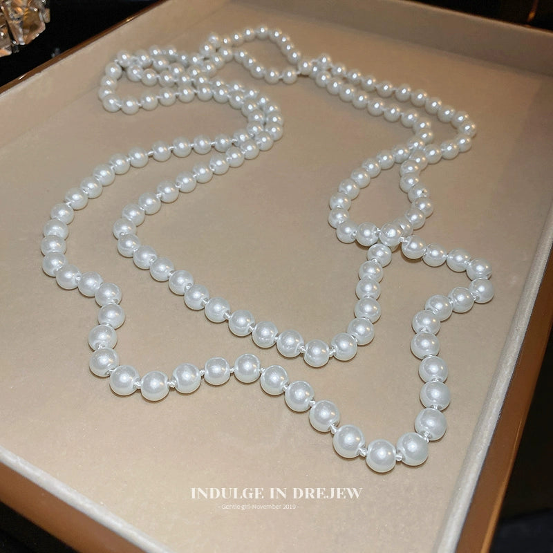 Light Luxury Minority Fancy Twin Long Pearl Necklace