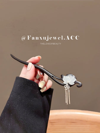 Chinese Ancient Style Ebony Chinese Style Hairpin Hairpin Daily Lotus
