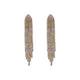 Full Diamond Geometric Fashion Fashion Long Female 925 Silver Needle