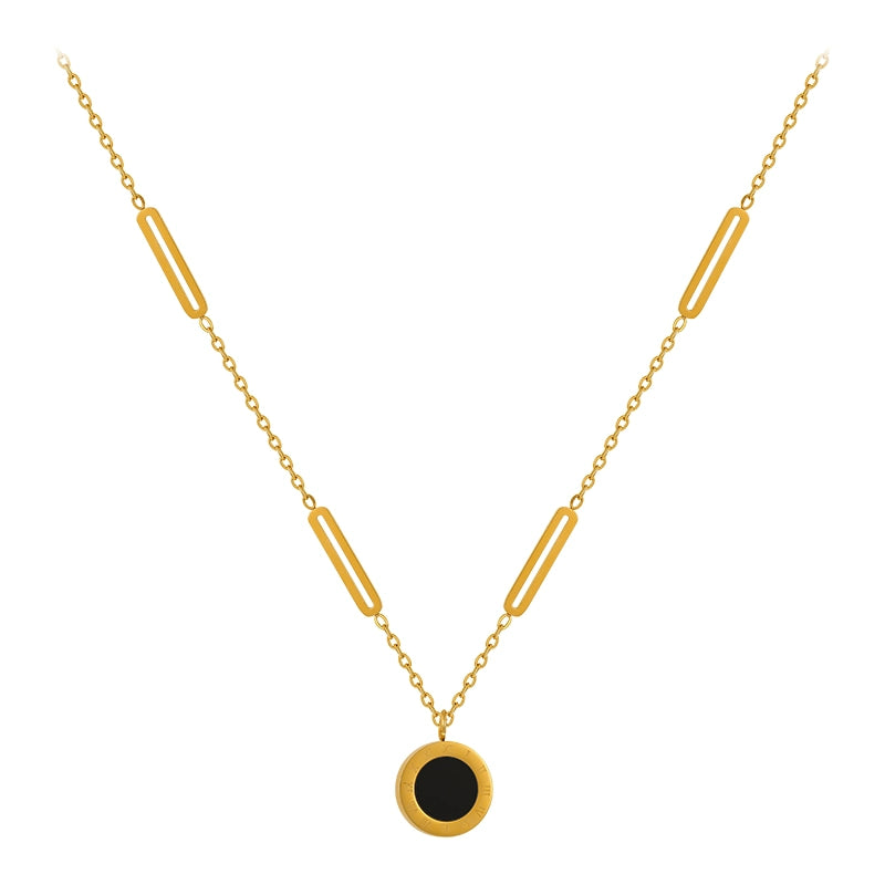 Niche Style Double-Sided Titanium Steel Women's Accessible Luxury Fancy Necklace