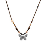 Niche Style Butterfly Chinese Ancient Style Zen Women's Sweater Chain Beaded