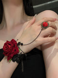 Gothic Lace Lolita Halloween Red Punk