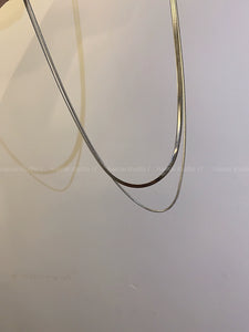 Niche Style Titanium Steel Double Layer Twin Snake Bone Female Fine Necklace
