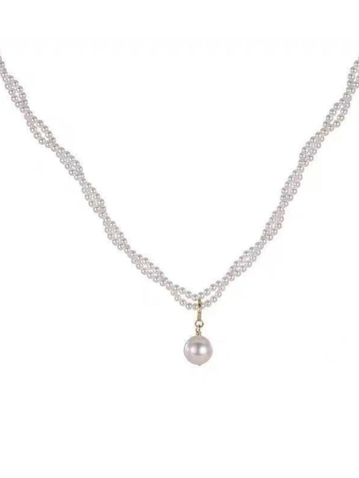 Classic Style Women's Sweet Double-Layer Stylish Pearl Necklace