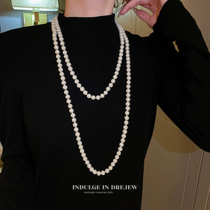 Light Luxury Minority Fancy Twin Long Pearl Necklace