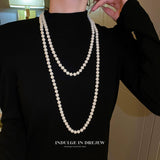 Light Luxury Minority Fancy Twin Long Pearl Necklace