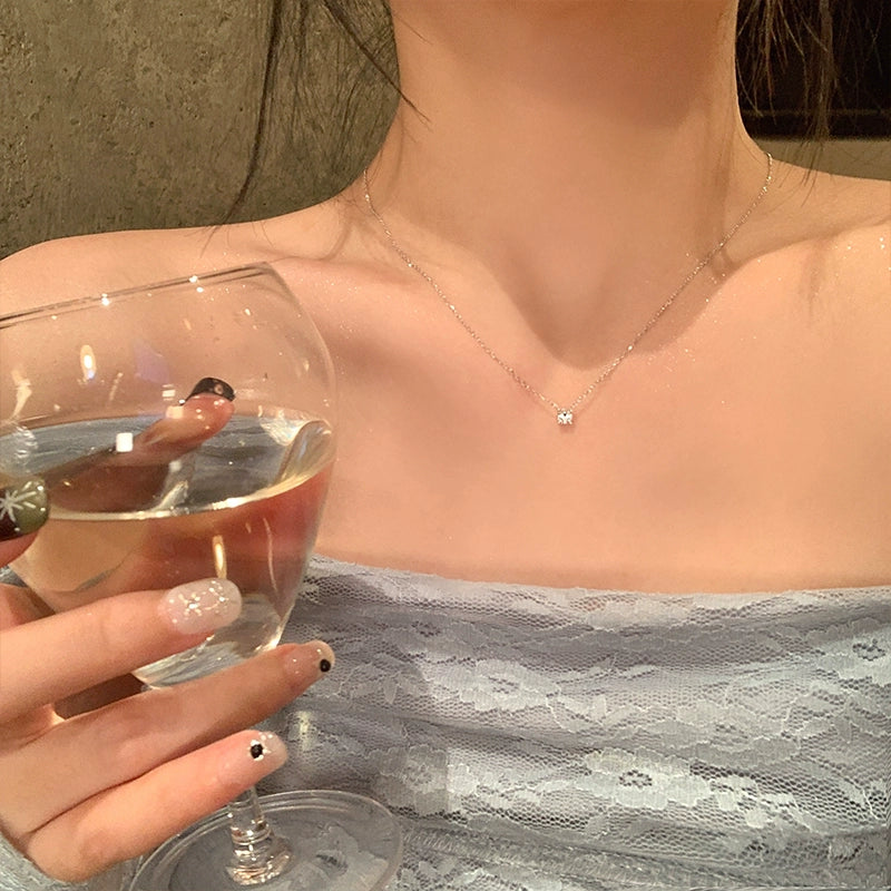 Accessible Luxury Entire Sterling Silver Zhao Lusi Same Style Women's Necklace