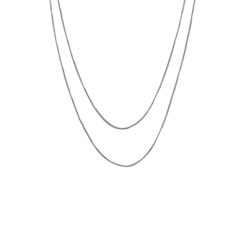 Long Twin Gold Elegant High-End Entry Lux Snake Bones Chain