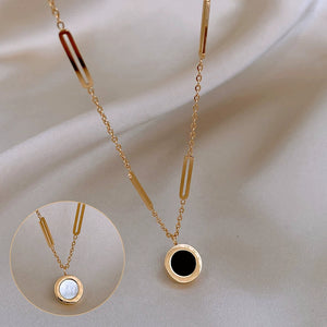 Niche Style Double-Sided Titanium Steel Women's Accessible Luxury Fancy Necklace