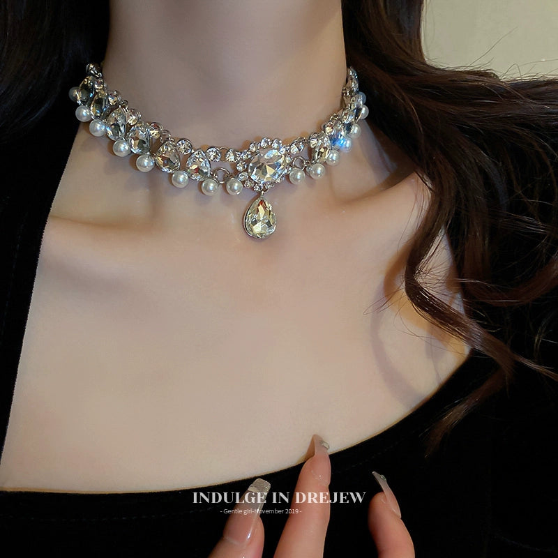 Accessible Luxury Women's Dress Sweater Chain Baroque Pearl