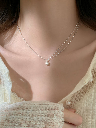 Accessible Luxury S925 Women's Niche Style Sweet Cool Pearl Necklace