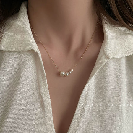 Niche Style Women's Accessible Luxury Fancy Decorative Pearl Necklace