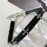 Choker Zhang Yuanying Same Style Women's Niche Style Leather Necklace