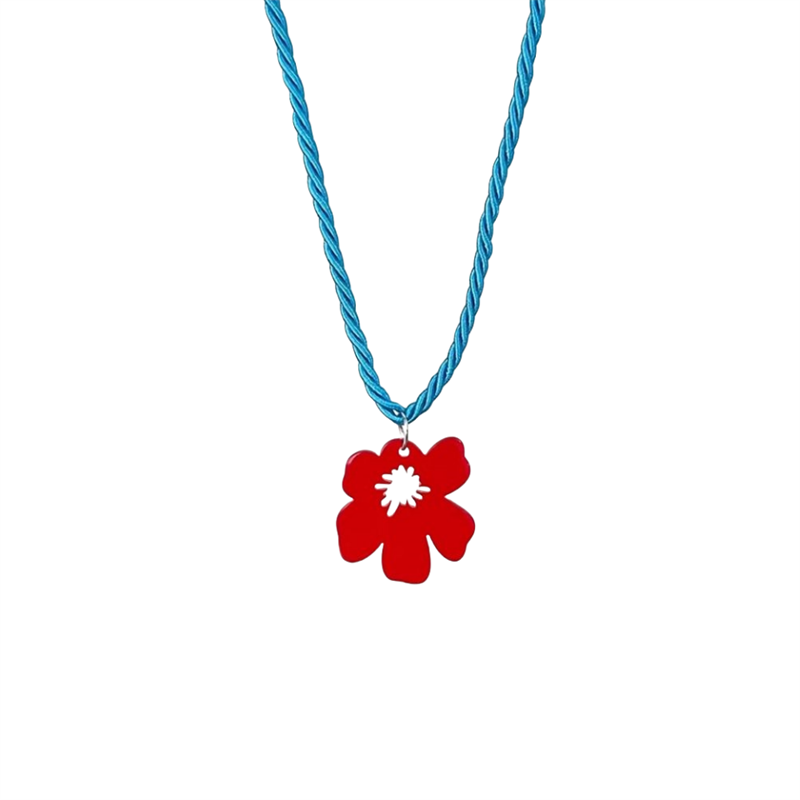 INS Korean Clavicle Chain Female Dopamine Little Red Flower