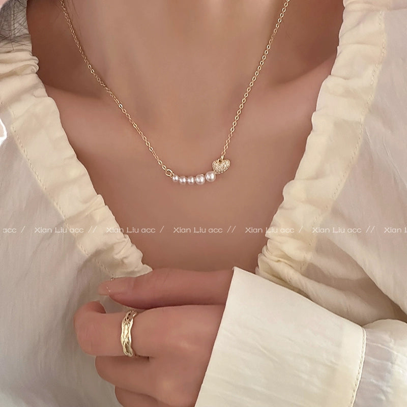 Niche Style Women's Accessible Luxury Fancy Decorative Pearl Necklace