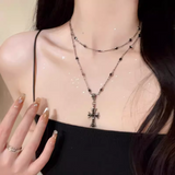 Choker Women's Double Layered Sweet Cool Sexy Necklace