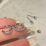 Niche Style Women's Double Ear Piercing Fancy Best Selling Silver Needle