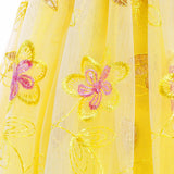 Disney Belle Princess Dress for Girl Kids Floral Ball Gown Child Cosplay Bella Beauty and The Beast Costume Halloween Party - www.sixcolors.us