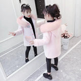 Children`s Winter Outerwear 2023 New Fashion Kids Girl Overcoat Teenager Jacket Warm Long Coats Clothing Fall Clothes for Girls