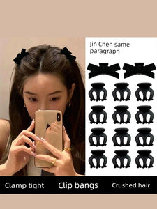 Princess Hairstyle Forehead Black Hairpin Small Jaw Clip