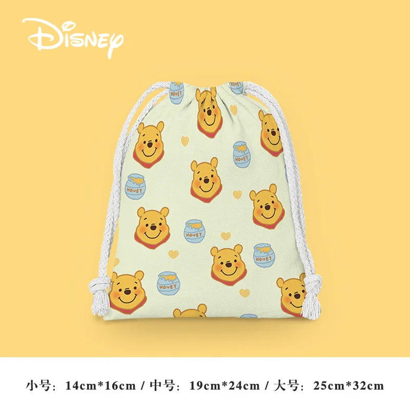 Disney Winnie The Pooh Bundle Pocket Draw String Cartoon Cloth Bag Student Clutter Storage Bag Makeup Bag Portable Toiletry Bags - www.sixcolors.us