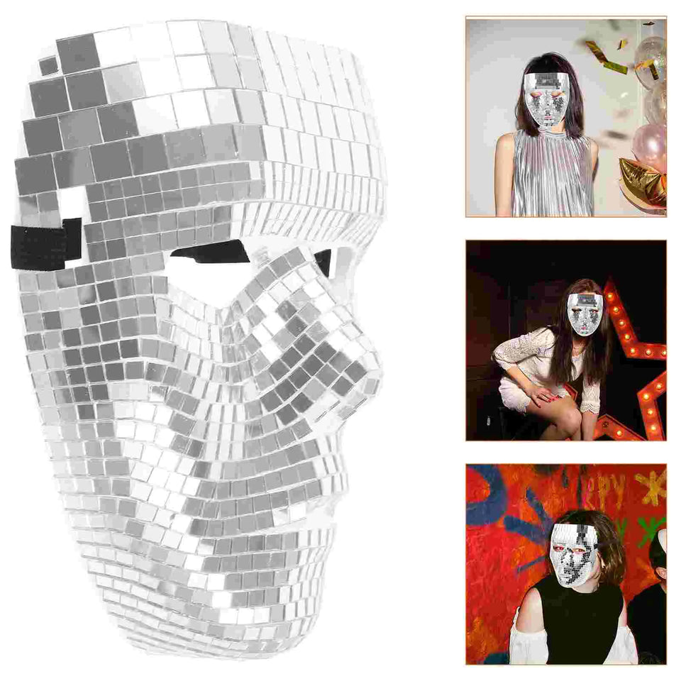 Disco Mask Masquerade Prop Decorative Carnival Women Party Halloween Costumes for Boys - www.sixcolors.us