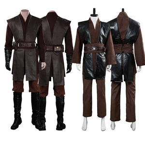 Adult Men Anakin Cosplay Fantasia Uniform Knight Clothes Halloween Party Carnival Suit Movie Battle Costume Robe Cloak Outfit - www.sixcolors.us