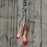 Halloween Iron Chains Hook Hand Feet Haunted House Horror Props Bloody Hands Feet Hanging Ornament Halloween Party Decoration - www.sixcolors.us