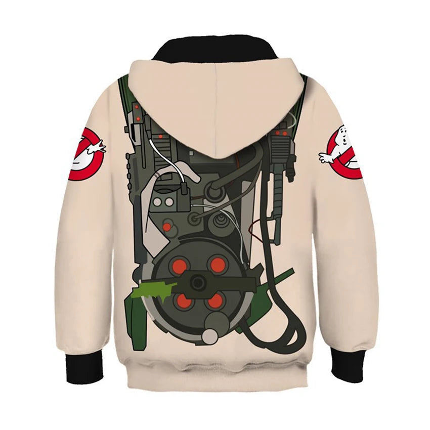 Ghost Uniform Cosplay Costumes Halloween Costume for Kids Hoodie Anime Figure Ghost Busters Sweater Carnival Suits Clothes Coat - www.sixcolors.us