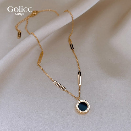 Niche Style Double-Sided Titanium Steel Women's Accessible Luxury Fancy Necklace