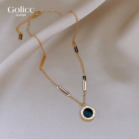 Niche Style Double-Sided Titanium Steel Women's Accessible Luxury Fancy Necklace