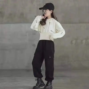 Girls Clothing Sets Spring Autumn Fashion Hoodie Jackets + Pants 2PCS Sports Children’s Clothes Kids Tracksuit Teen 8 10 12 14 Y
