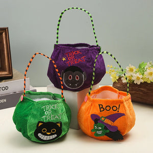 Non Woven Halloween Pumpkin Candy Bag Portable Candy Basket Trick Or Treat Kids Gift Packaging Halloween Party Supplies - www.sixcolors.us