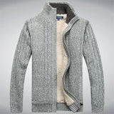 Men Sweaters Winter Warm Fleece Knitted Sweater Autumn Jackets Cardigan Coats Male Clothing Casual Knitwear