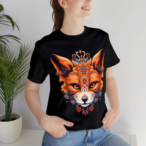 Sugar Skull Fox T Shirt Jersey Day of the Dead Clothing Dia de los Muertos Mexican Halloween Costume - www.sixcolors.us