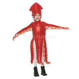 Kids Children Halloween Children's Cute Cute Cute Cute Squid Costume New Marine Creatures One Piece School Party Funny Dress - www.sixcolors.us