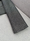 New 2024 High Quality Women Skirt Suit Cropped Tweed Jacket and Short Skirt Buttons Fastening Mini A-Line Elegant High Street SP
