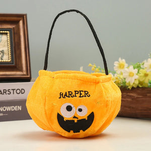 Non Woven Halloween Pumpkin Candy Bag Portable Candy Basket Trick Or Treat Kids Gift Packaging Halloween Party Supplies - www.sixcolors.us