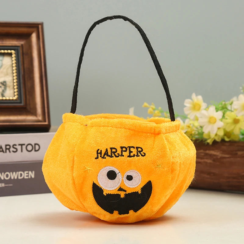 Non Woven Halloween Pumpkin Candy Bag Portable Candy Basket Trick Or Treat Kids Gift Packaging Halloween Party Supplies - www.sixcolors.us