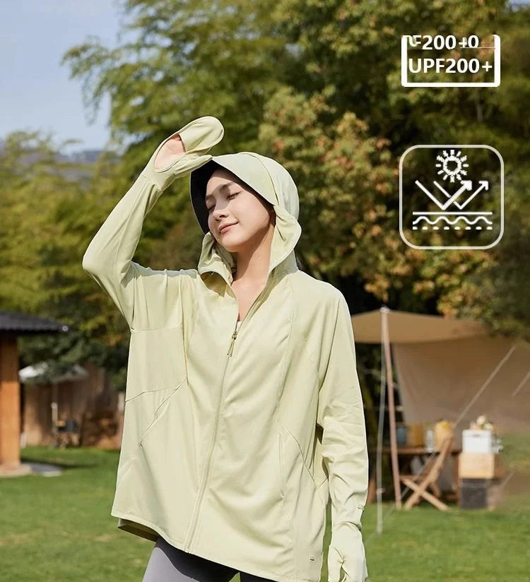 Running Sun Protective Clothing 2024 Women Fashion Slim Fit Jackets Anti-UV Long Sleeve Yoga Coat for Outdoor Sportswear Summer - www.sixcolors.us