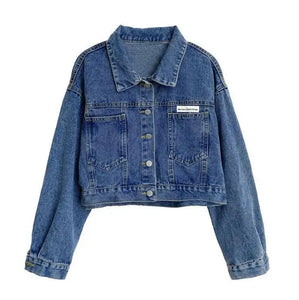 Women Jean Clothes Set ,Denim Jacket + Half Skirt Two-piece Set