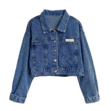 Women Jean Clothes Set ,Denim Jacket + Half Skirt Two-piece Set