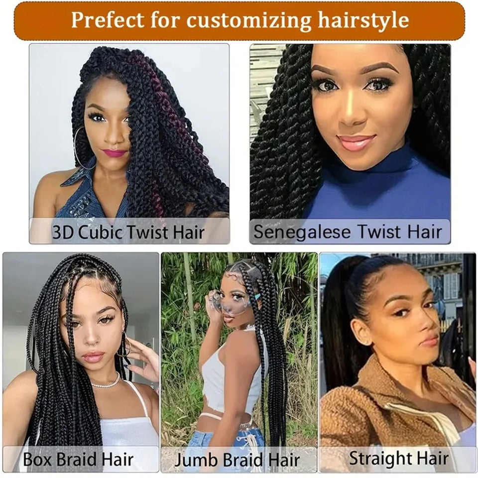 26inch long Yaki Straight Jumbo EZ Braiding Hair Extensions Synthetic Fiber Crochet Twist Braids DIY halloween cosplay women wig - www.sixcolors.us