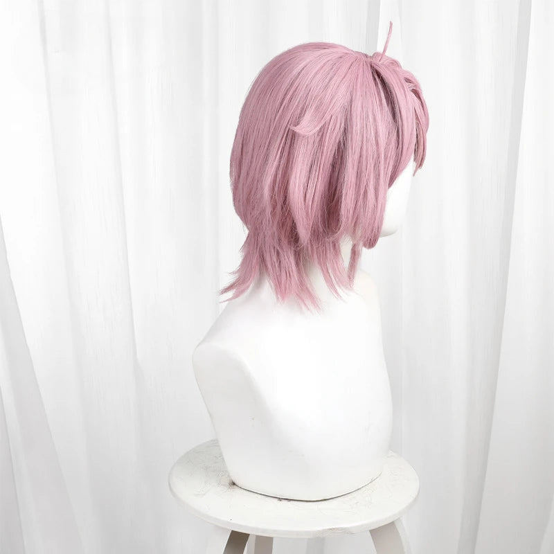 Anime Dandadan Momo Ayase Cosplay Wig Short Pink Wig for Women Heat Resistant Synthetic Hair Halloween Costume Role Play Wigs - www.sixcolors.us