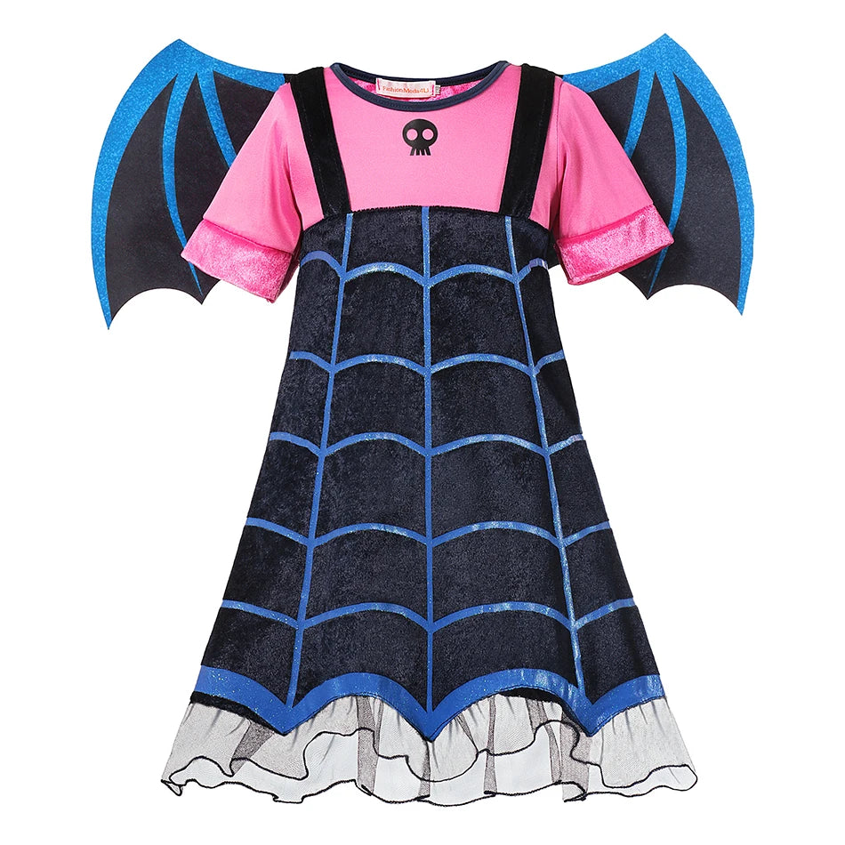 Girls Halloween Costume Ghost Nightmare Before Christmas Clothing Sally Cosplay Costume Children Carnival Party Princess Dress - www.sixcolors.us
