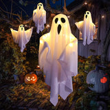 2024 LED Glow Ghost Party Halloween Decoration for Home Indoor Outdoor Haunted House Bar Hanging Horror Props with Lights - www.sixcolors.us